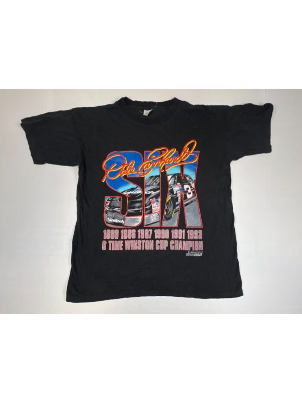 Vintage 1993 Dale Earnhardt T-Shirt 6 Time Winston Cup Champion Black Size Large